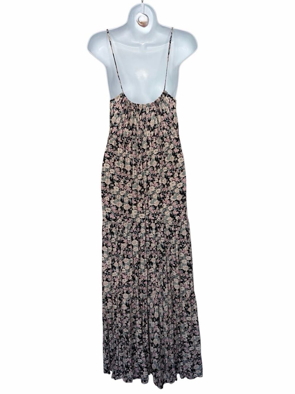 Natural Life Madi Slip Maxi Dress in Black, Green Ditzy Floral Print Size M - Picture 6 of 12